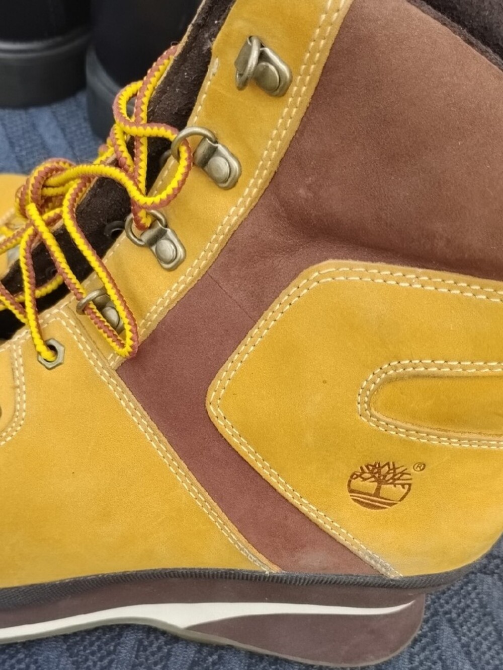 Timberland Wheat and Brown Nubuck Wedge Lace-Up Boots - Picture 2 of 4